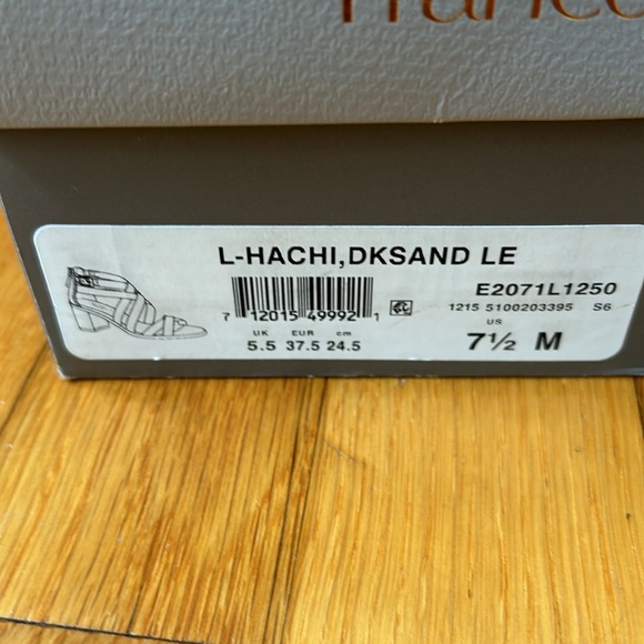 FRANKO SARTO L- Hachi Gladiator Sandal Dark Sand Suede Size 7.5 - Picture 3 of 6